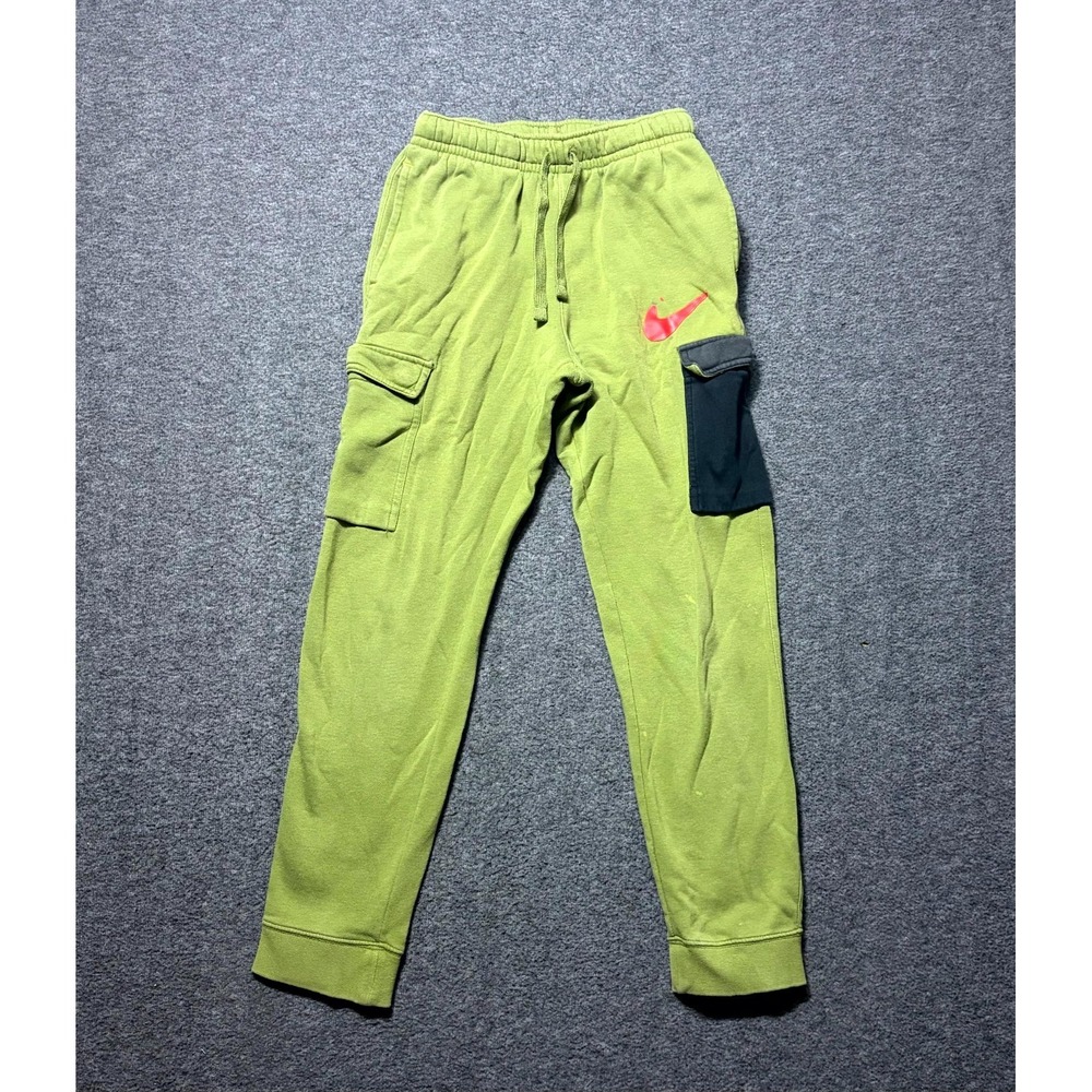 Nike Club Cargo Rockin Pant Boys Large Green Fleece Lined Grade School Asparagus